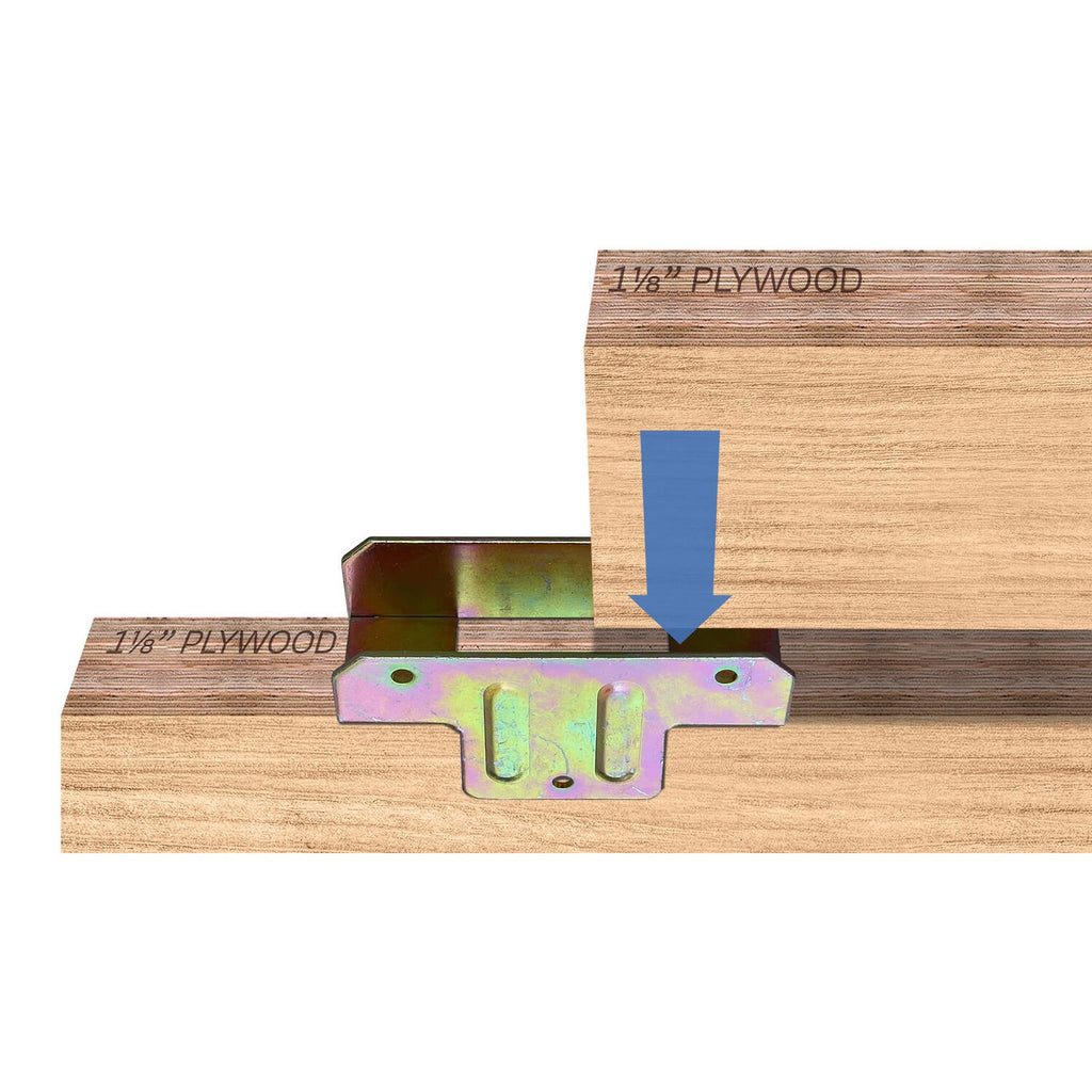 connect 1-1/8" plywood to 1-1/8" plywood