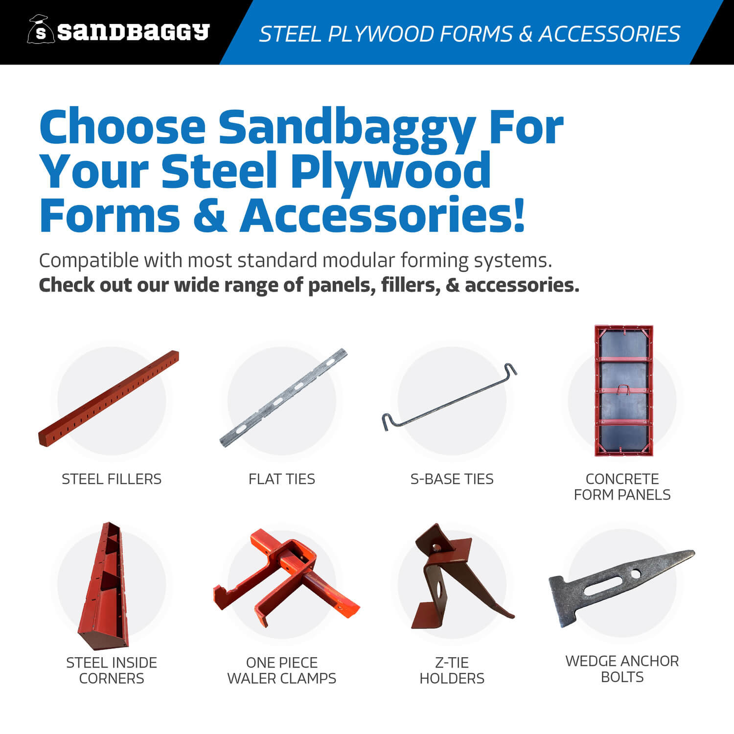 Custom Metal Concrete Form Panels For Walls & Columns – Sandbaggy