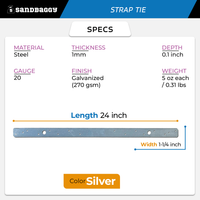 24 inch strap tie specifications