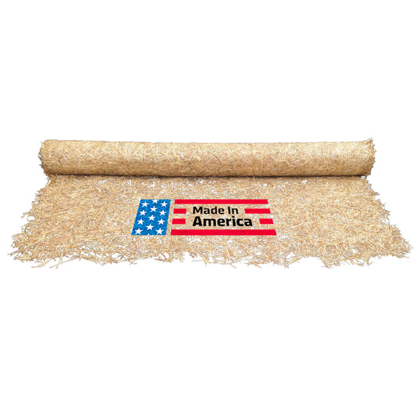 Straw Matting Rolls Erosion Control Double Net (Made in USA