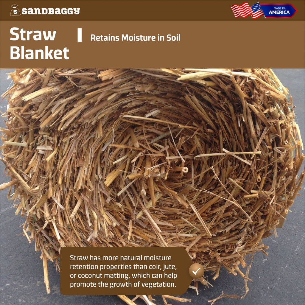 Straw Blanket retain soil moisture to promote the growth of vegetation