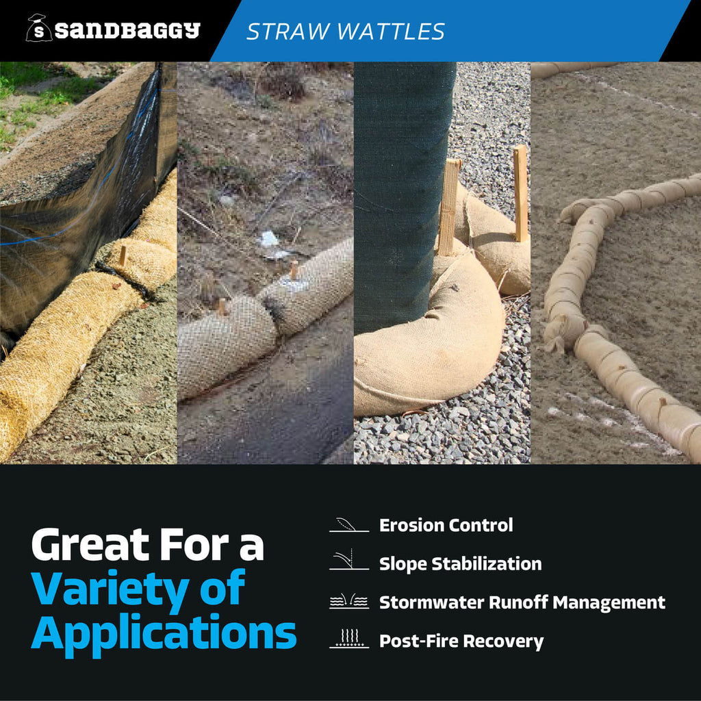 straw wattles - erosion control