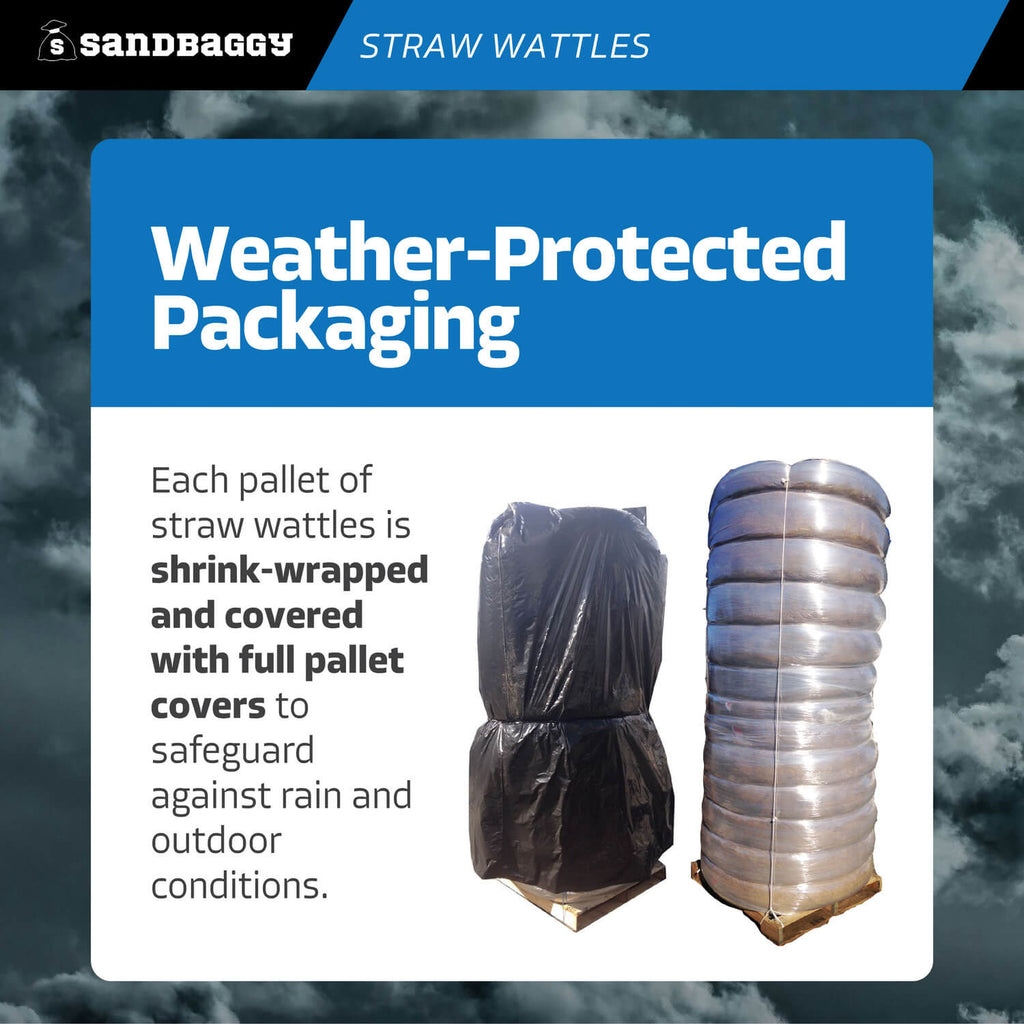 straw wattles - pallets