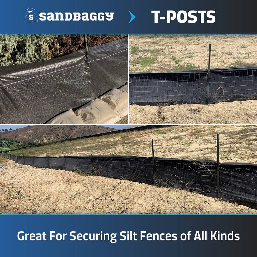 t-posts great for securing silt fence