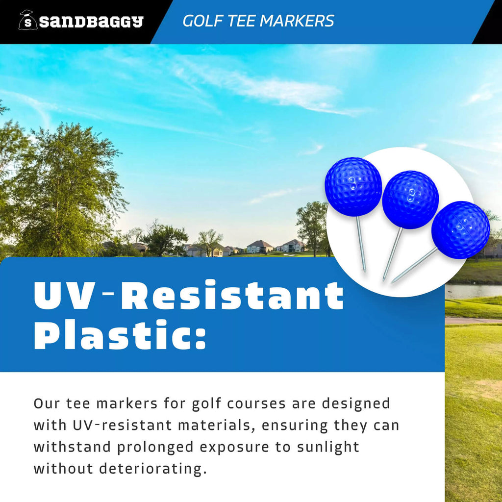 blue tee markers for golf course - UV Resistant