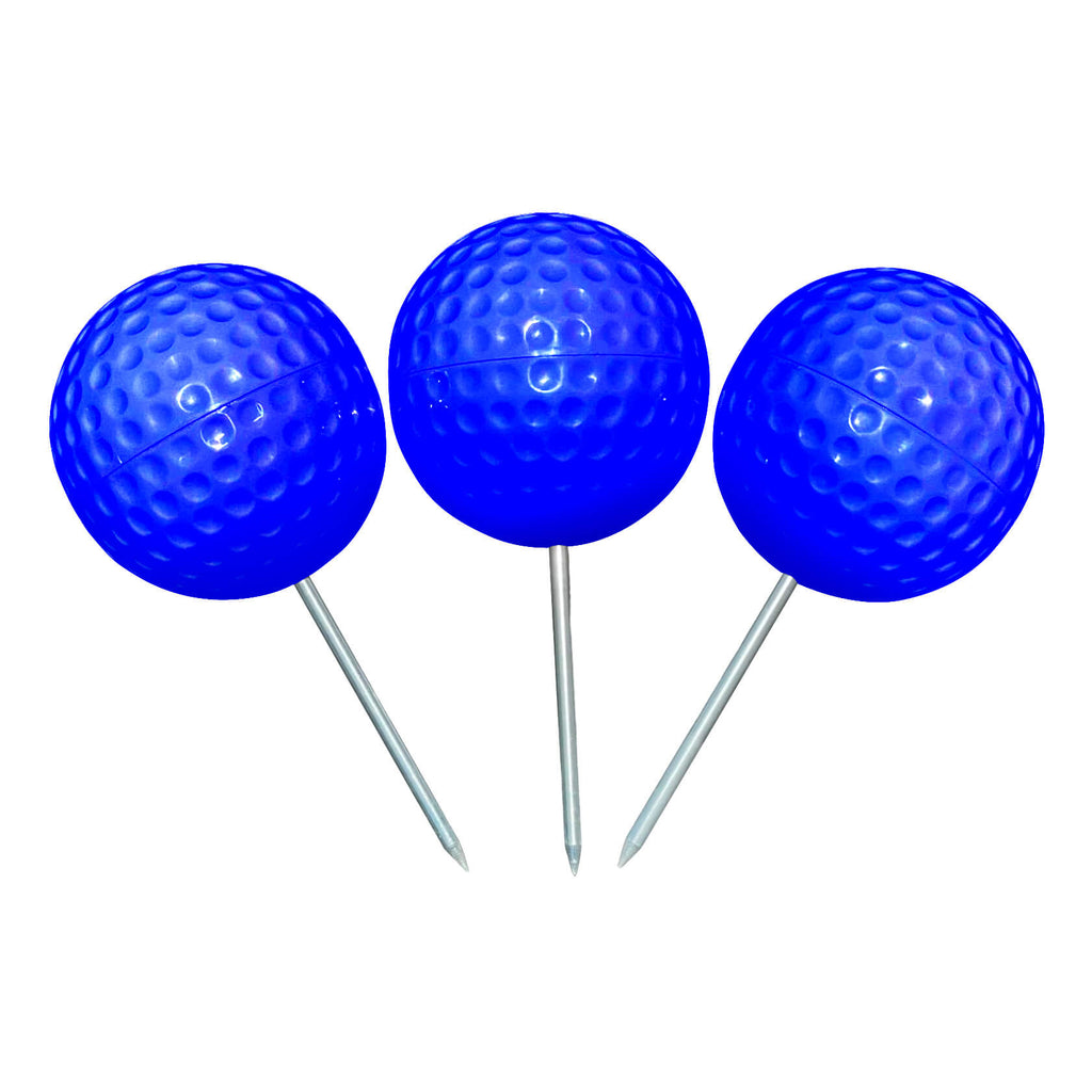 Plastic Tee Markers for Golf Course (UV Resistant) - Blue