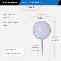 tee markers for golf course - specs