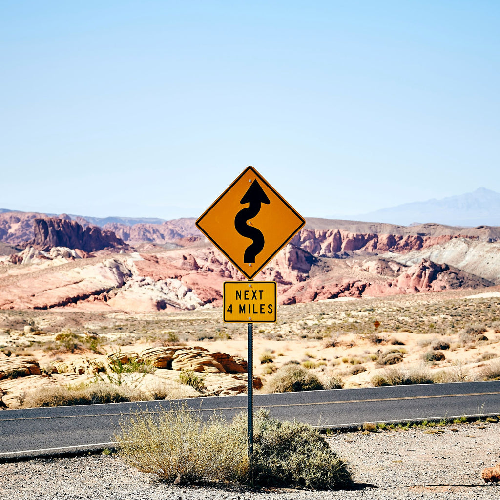 8 ft square sign post - yellow warning sign
