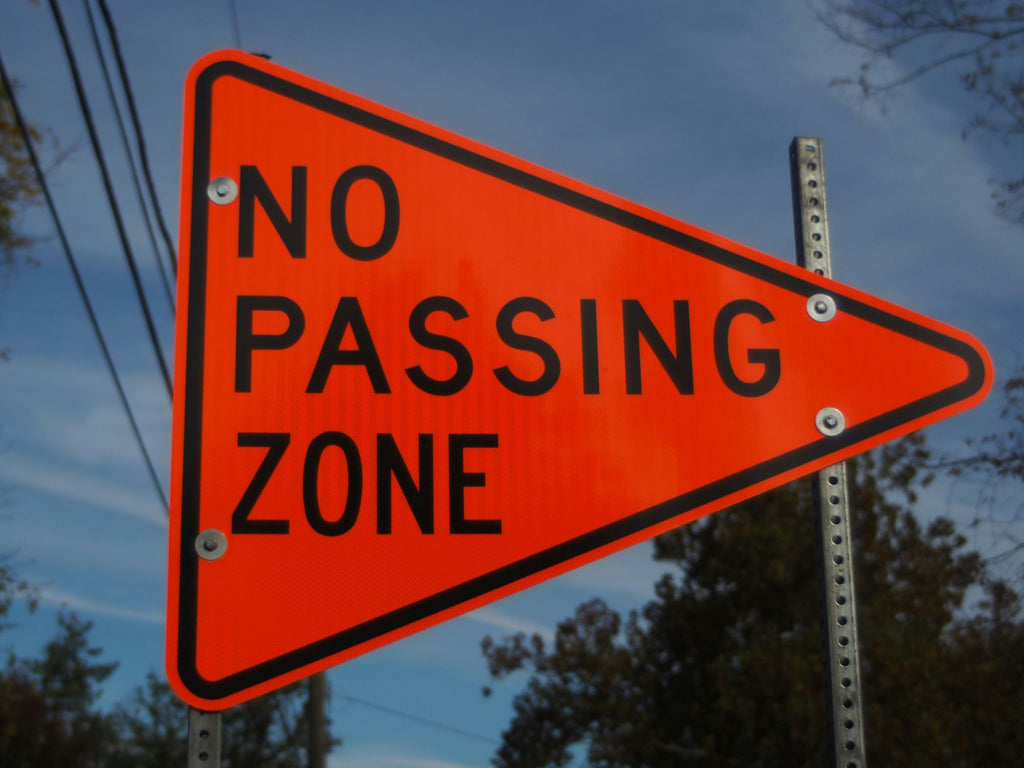 8 ft square sign post - orange traffic sign