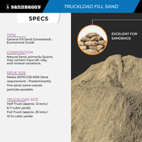 Truckload Fill Sand - Bulk Delivery and Best Price
