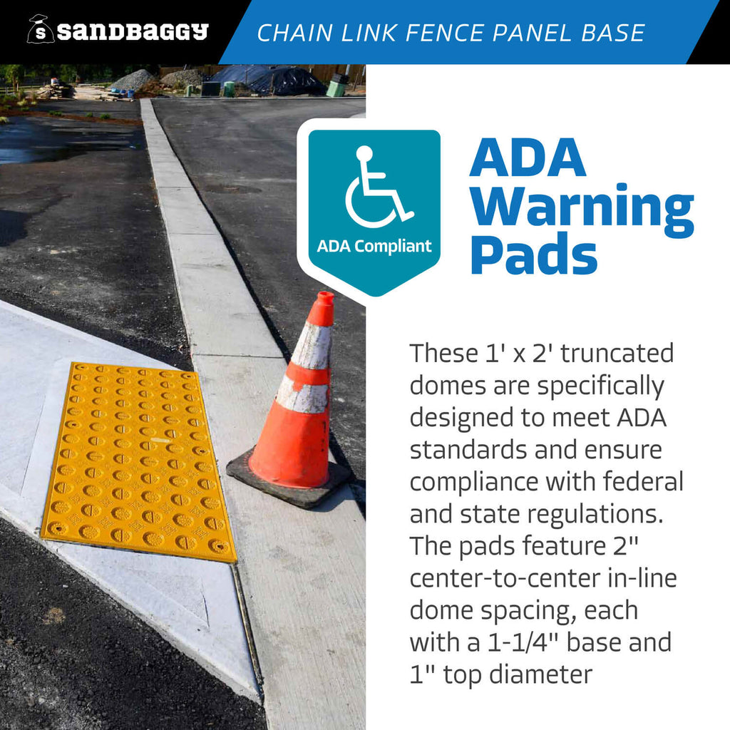 ADA Warning Pads - Yellow Truncated Domes for Surface Mount – Sandbaggy