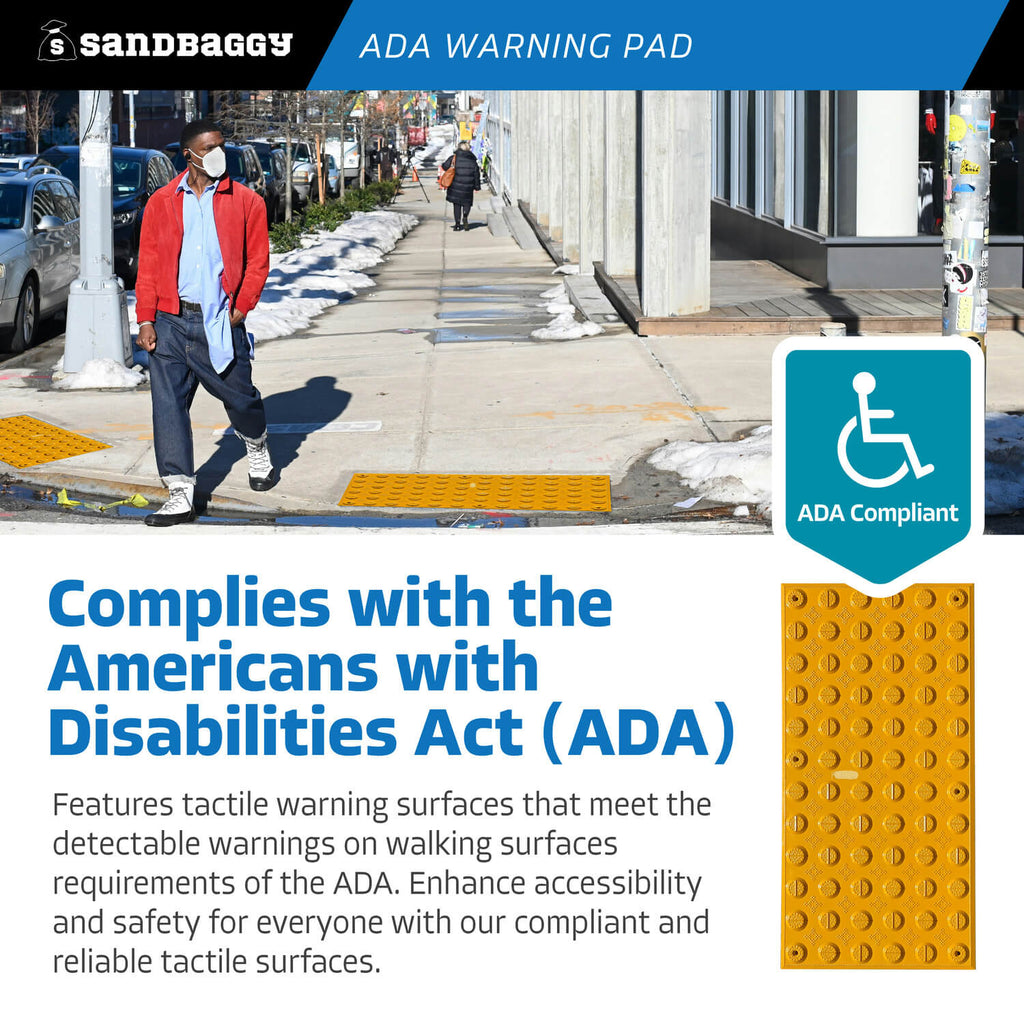 12" x 24" truncated domes (yellow) - Americans with Disabilities Act