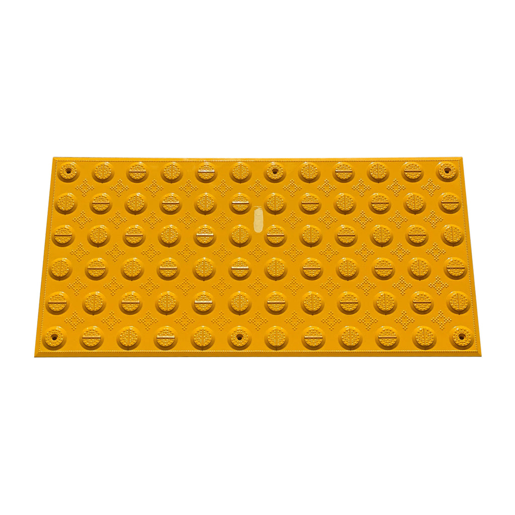 ADA Warning Pads - Truncated Domes for Surface Mount (UV Protected) - 12" x 24" x 1/2", Yellow