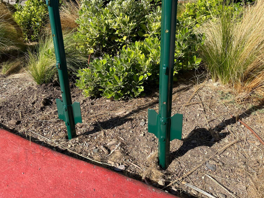4 ft U Channel Posts for Fences & Signs - Studded Steel, Green