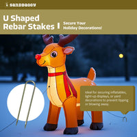 u shaped rebar stakes - christmas holiday decoration anchors
