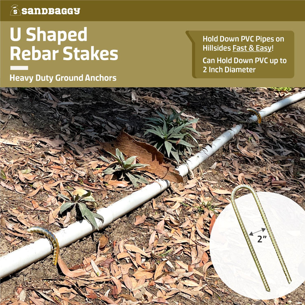 u shaped rebar stakes for pvc pipes