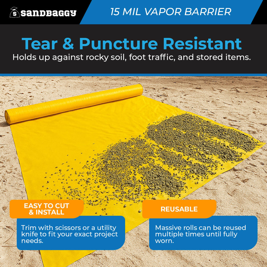 15 Mil Vapor Barrier – Polyethylene Visqueen (USA Made)