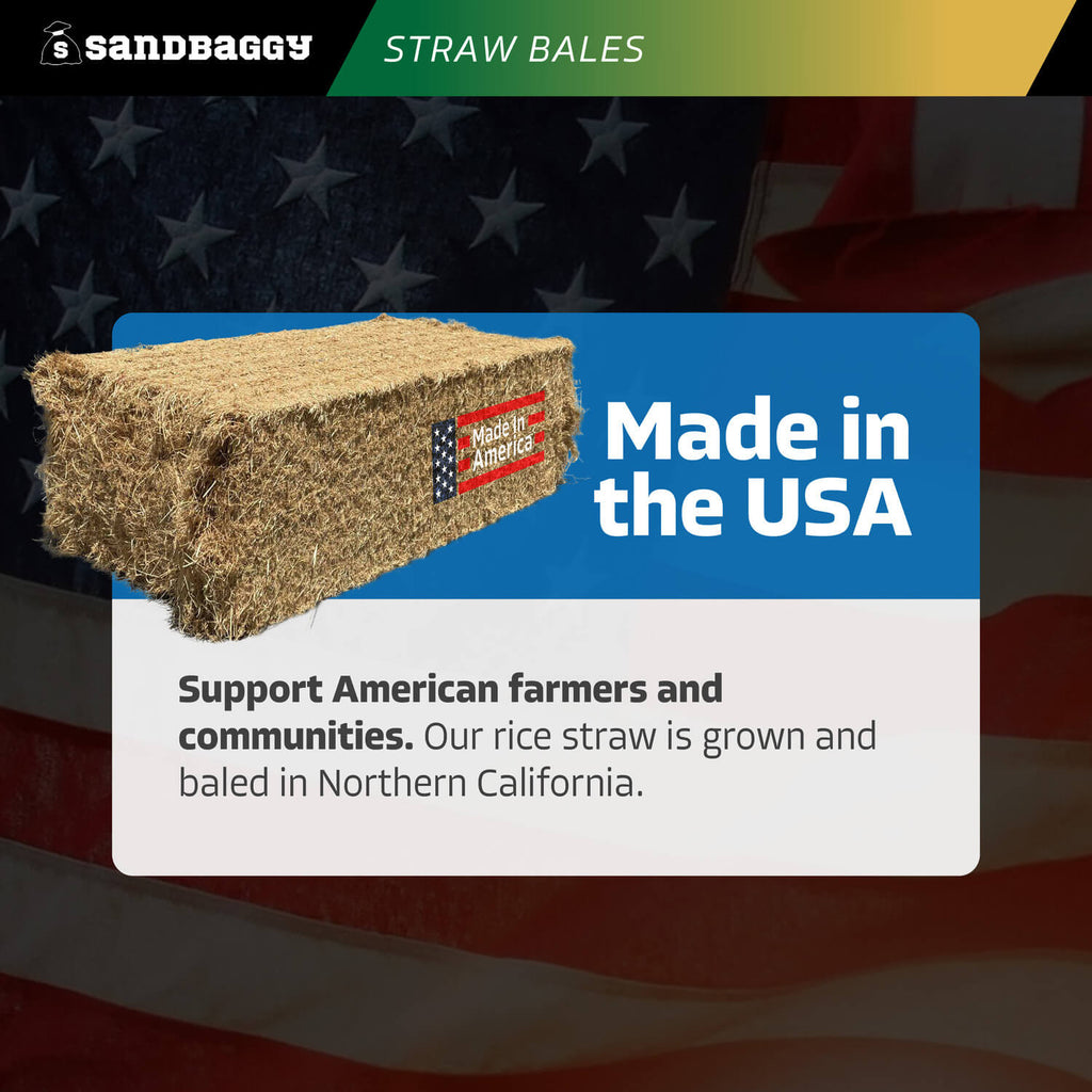 extra large weed free straw bales - Made in the USA