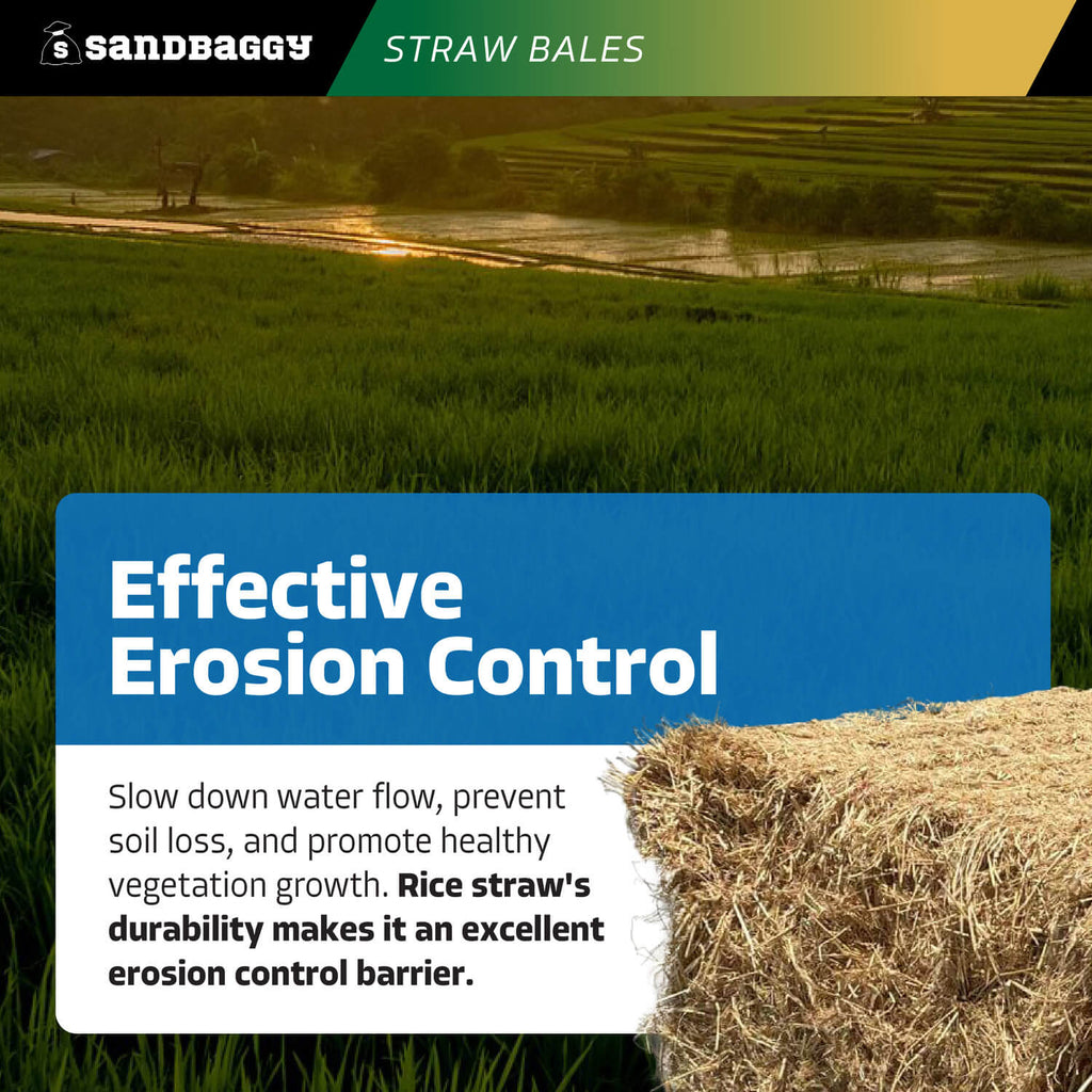 extra large weed free straw bales for erosion control