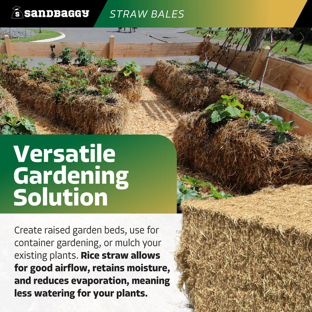 extra large weed free straw bales for gardening