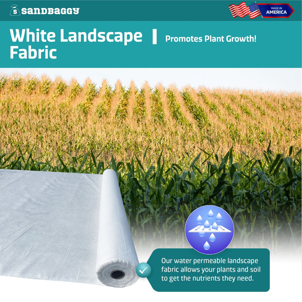 water permeable white landscape fabric better for plant growth