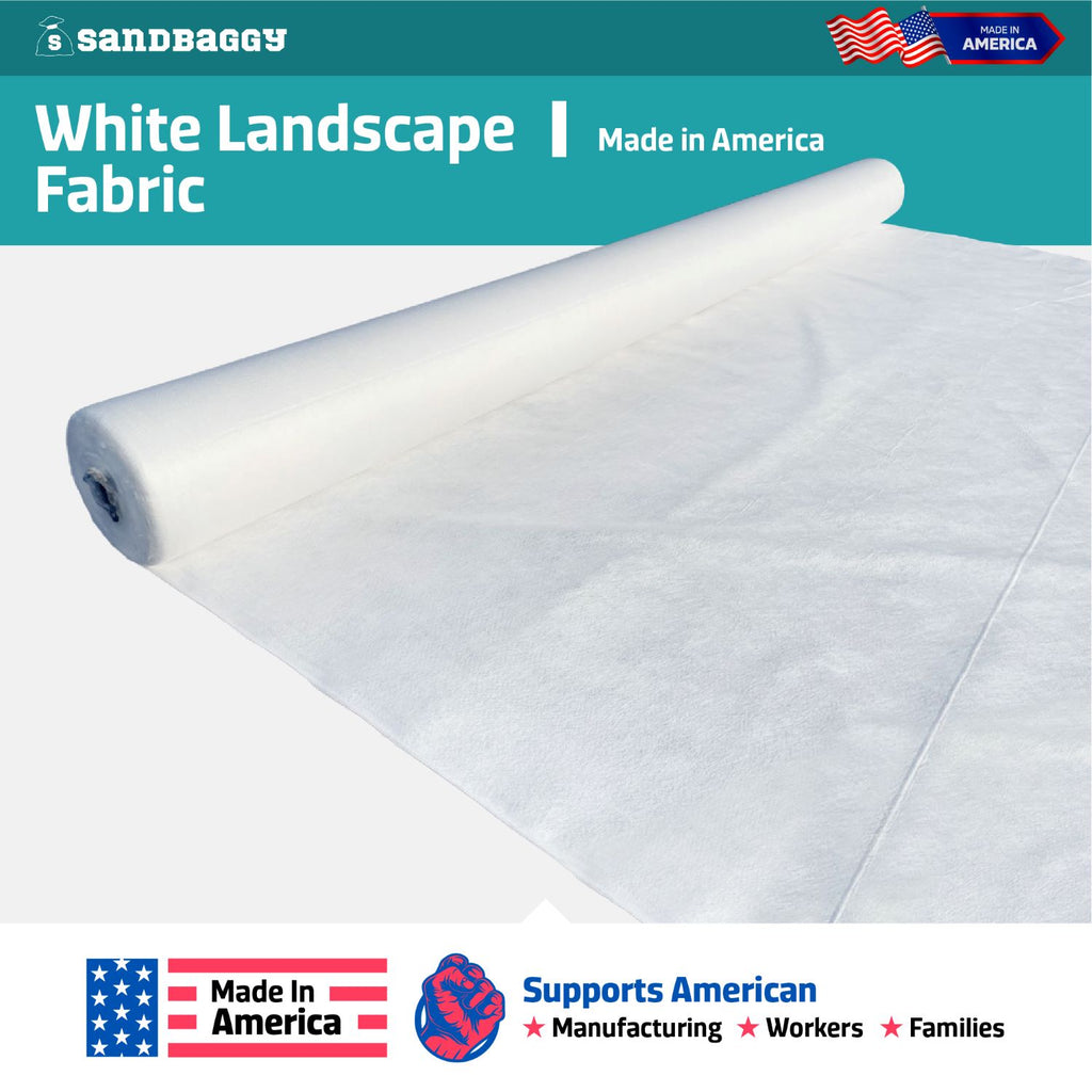 white landscape fabric made in the USA