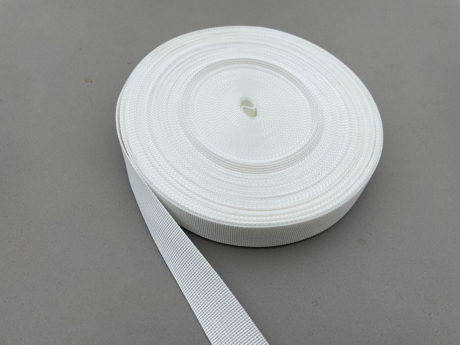 1 Inch Width White Nylon Webbing - Medium Weight Nylon – Webbing Plus