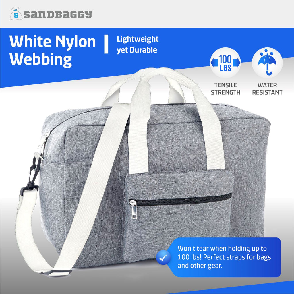 white nylon webbing straps for bags