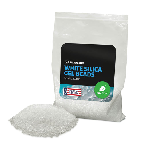 white silica gel beads