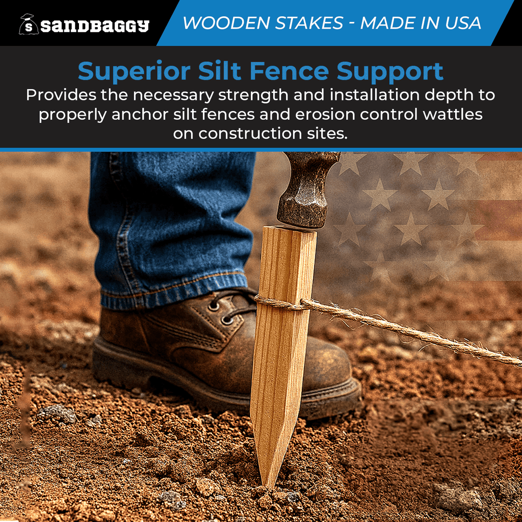Stakes Superior Silt Fence Support