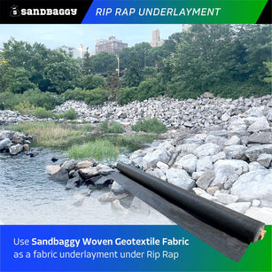 woven geotextile fabric underlayment for Rip Rap