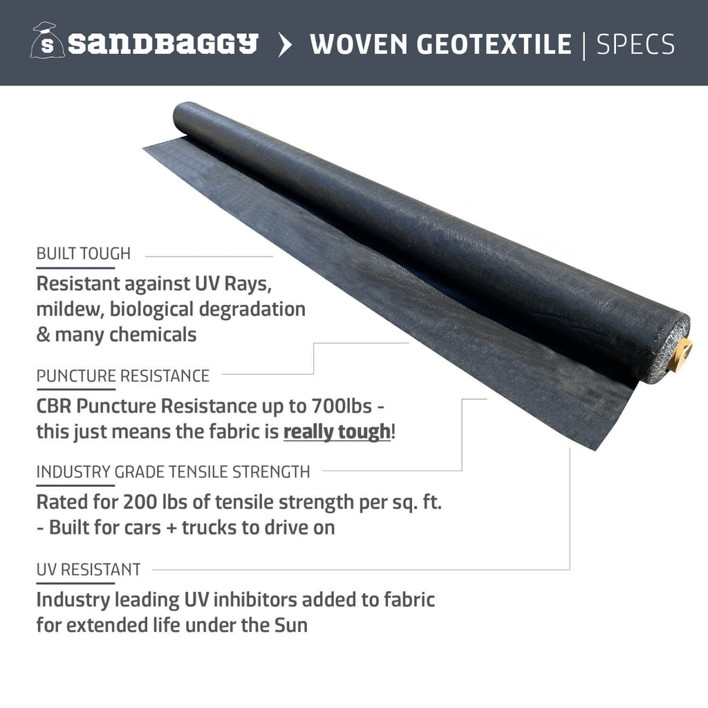 6 oz Woven Geotextile Fabric Roll Specs