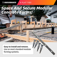 x flat ties space and secure modular concrete forms