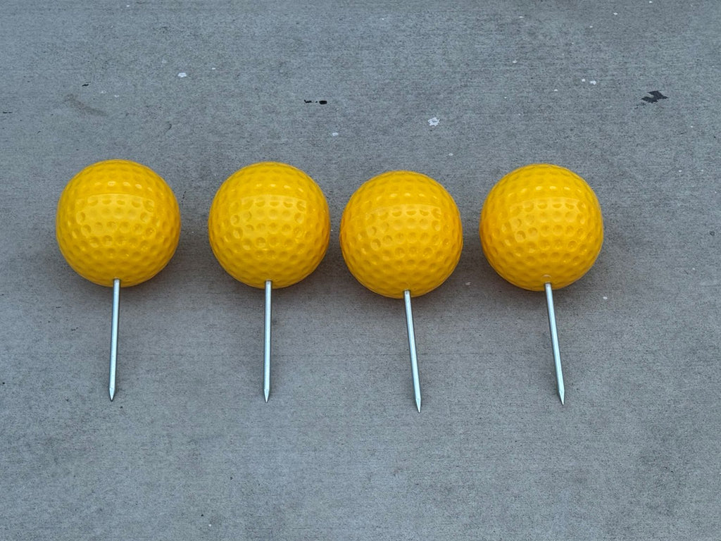 yellow Golf tee marker 