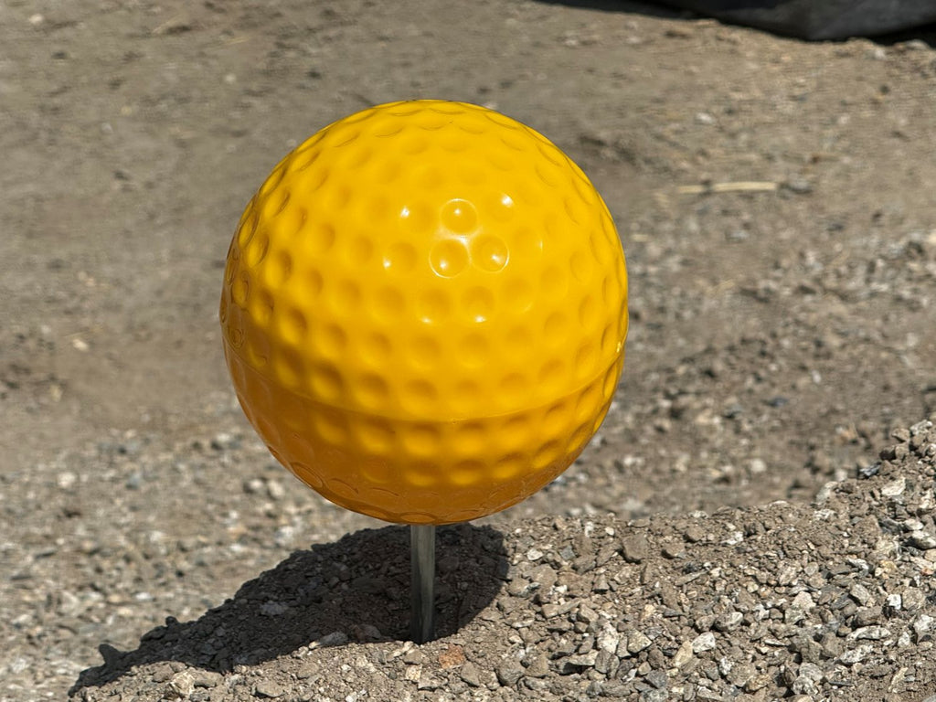 yellow Golf tee marker 