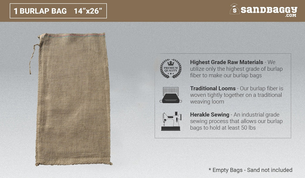 1 burlap bag 14x26: highest grade raw materials, traditional looms, herakle sewing