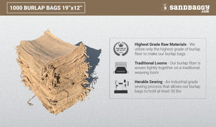 industrial grade small burlap bags 1000 pack