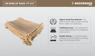 industrial grade small burlap bags 100 pack