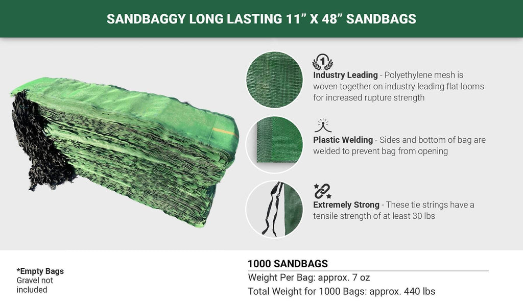 Empty Polyethylene Tube Sandbags For Gravel Bulk