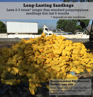 Durable Long-Lasting Sandbags filled with gravel