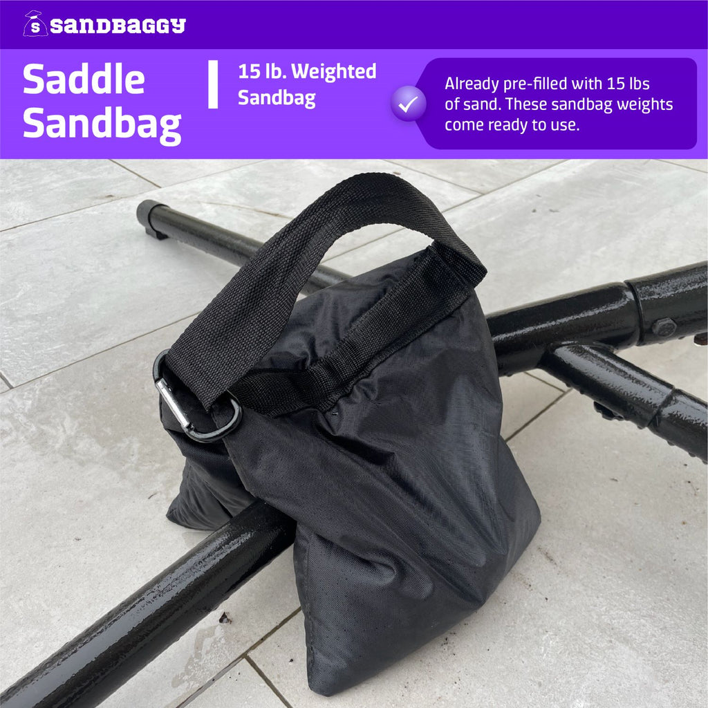 weighted sand bag pre filled with 15 lbs of sand and 11 inch handle