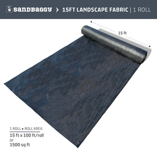 15 ft x 100 ft landscape weed barrier fabric for sale (1 Roll)