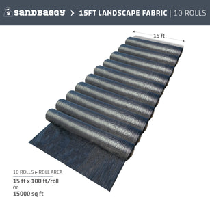 15 ft x 100 ft landscape weed barrier fabric in bulk (10 Rolls)