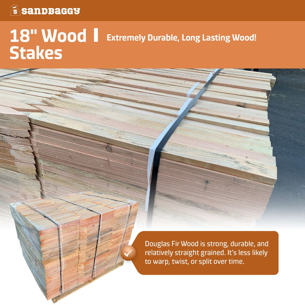 heavy duty 18" wood stakes