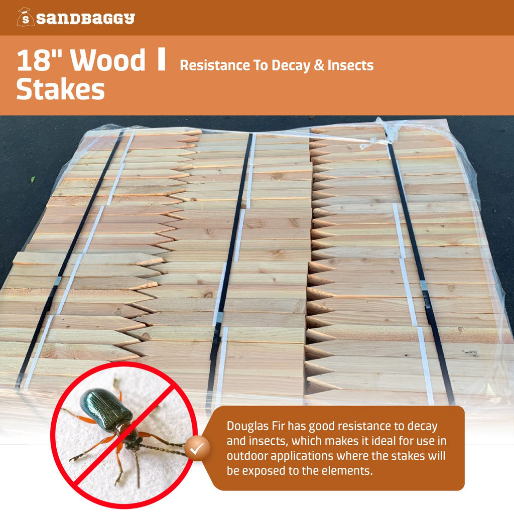 insect resistant 18" Wood stakes