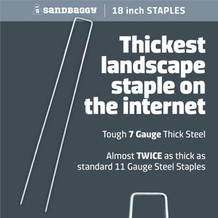 18 inch heavy duty landscape staples 7 gauge stee;