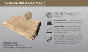 large heavy duty burlap bags 100 pack