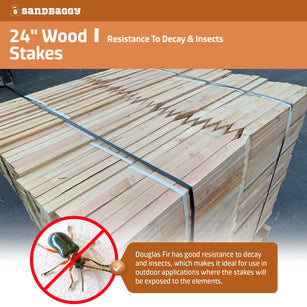 insect resistant 24" Wood stakes