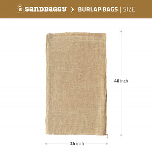 24x40 Burlap Sack dimensions: 24 inches wide x 40 inches tall
