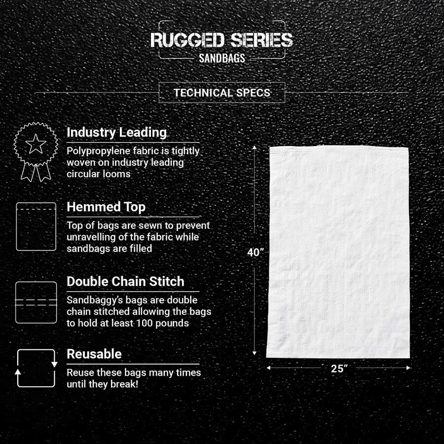 large woven polypropylene sandbags specifications